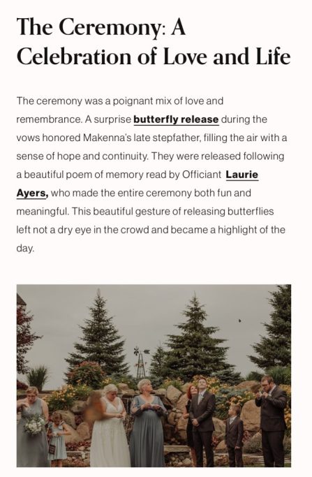 West Michigan Wedding Officiant Laurie